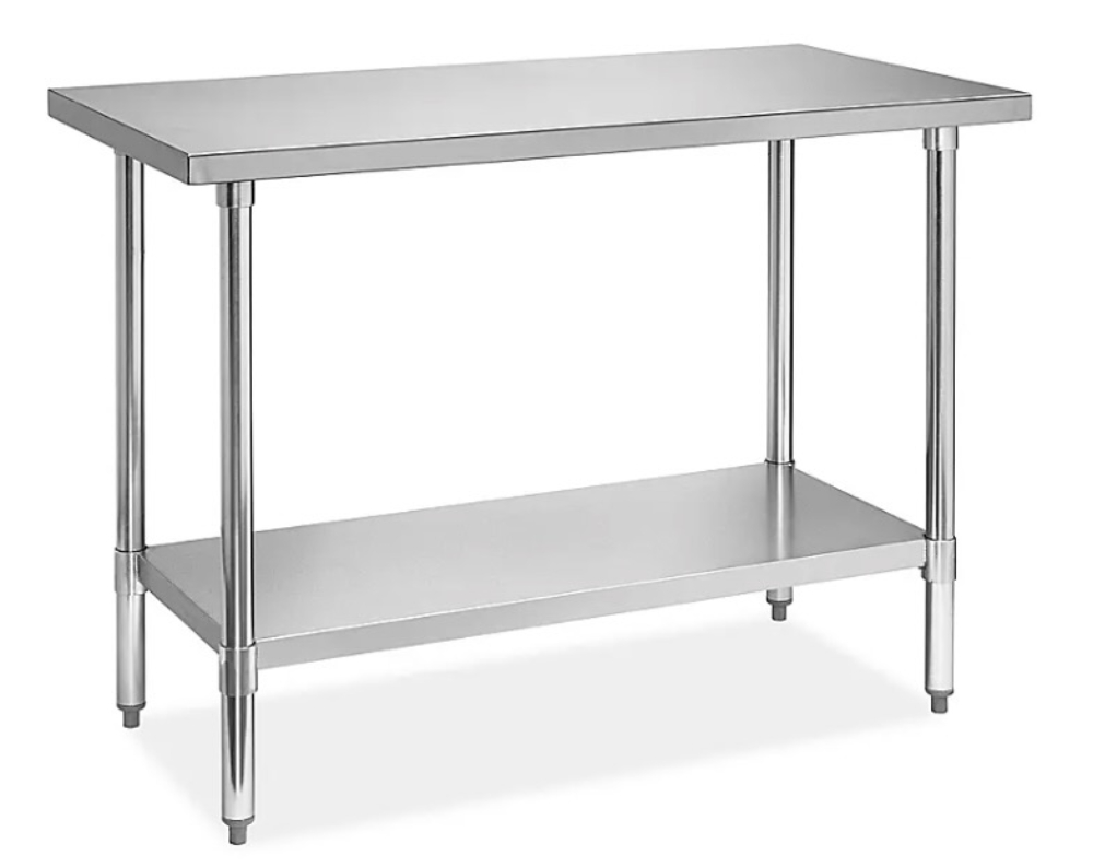 Image of Uline 48x30 Standard Stainless Steel Worktables - Quantity 6